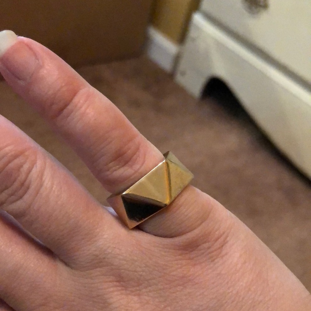 Gold Geometric Ring